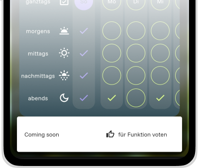Vote-Button App-Screenshot: Für Funktion voten